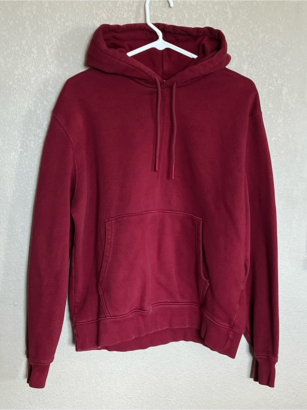 LCKR Men's‎ Maroon Pullover Hoodie with Kangaroo Pocket